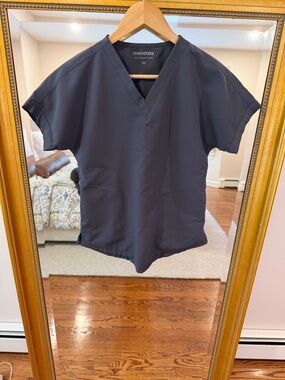 Mandala Charcoal V-Neck Medical Scrub Top